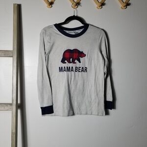 DEARFOAMS WOMEN'S MAMA BEAR LONG SLEEVE SHIRT SIZE SMALL